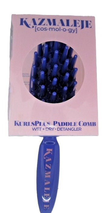 KAZMALEJE KurlsPlus Paddle Hair Comb - Blue