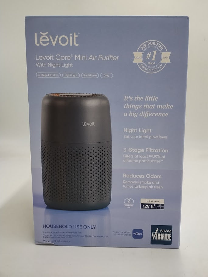 Levoit Core Mini Air Purifier with Night Light Space Gray