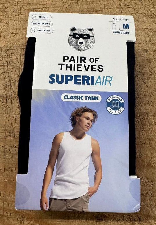 Pair of Thieves Men's 3pk SuperiAir Cotton Tank Top - Black M