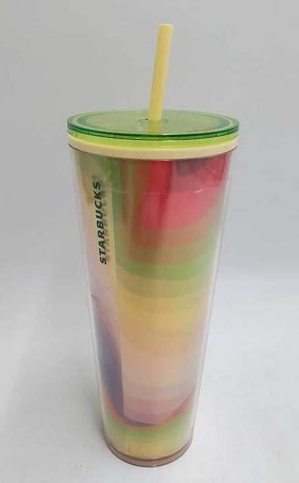 Starbucks 2025 Rainbow Waves Tumbler Venti 24oz Cold Cup SEE DETAILS