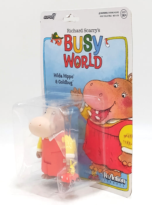 Super 7 ReAction Richard Scarry Hilda Hippo and Goldbug Figures *See DETAILS*