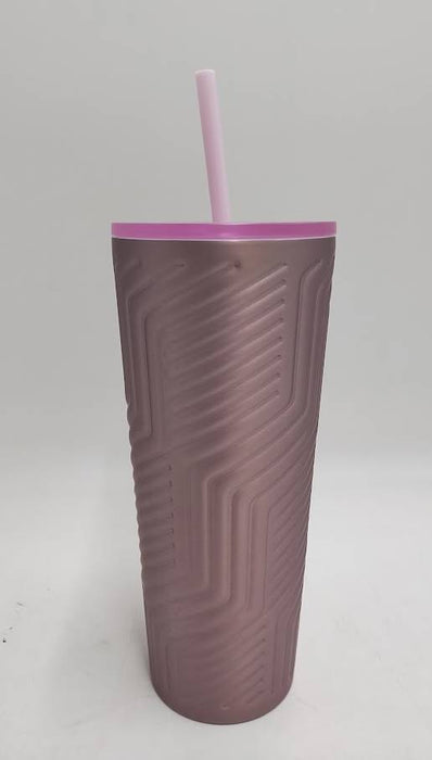 Starbucks 2025 Geometric Soft Rose Stainless Steel Tumbler Venti 24oz SEE DETAIL