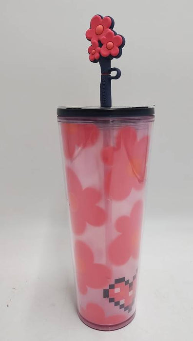 Starbucks Valentine's Day Plastic Cold Cup with Topper - 24 fl oz SEE DETAILS