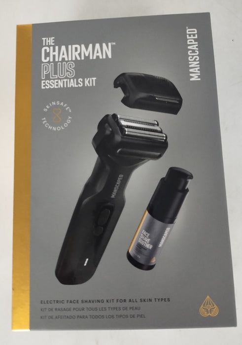 Manscaped The Chairman Plus Essentials Kit, Electric Foil Face Shaver and SkinSafe Precision Trimmer with Soothing Aftershave Serum