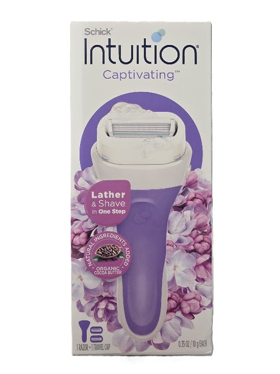 Intuition Women's 4 Blades Reusable Captivating Razor Kit - 3ct