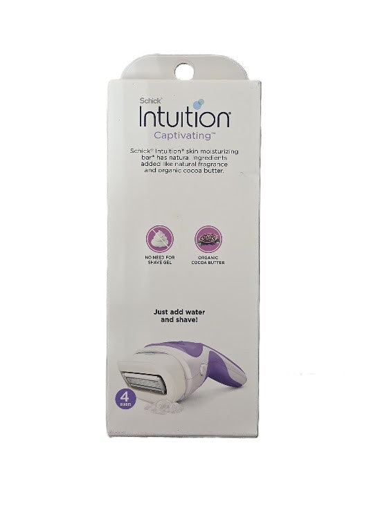 Intuition Women's 4 Blades Reusable Captivating Razor Kit - 3ct