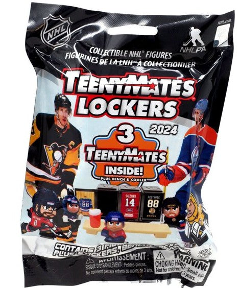 Teenymates Party Animal 2024 Lockers NHL Series 10 Hockey Figures,1 Mystery Pack