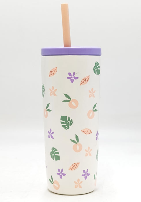 Purple Peachy Print Zak Designs 20 fl.oz Stainless Steel Tumbler *SEE DETAILS*