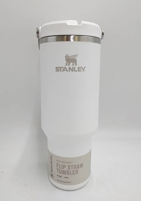 Stanley 40 oz Stainless Steel Ice Flow Flip Straw Tumbler Frost