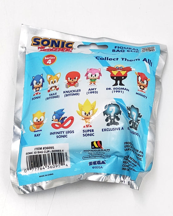 Monogram SONIC THE HEDGEHOG Series 4- 3D Foam Bag Clip in Blind Bag (1 bag)