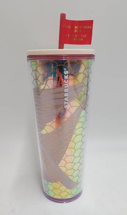 Starbucks 24oz Plastic Cold Cup Lunar New Year of the Dragon