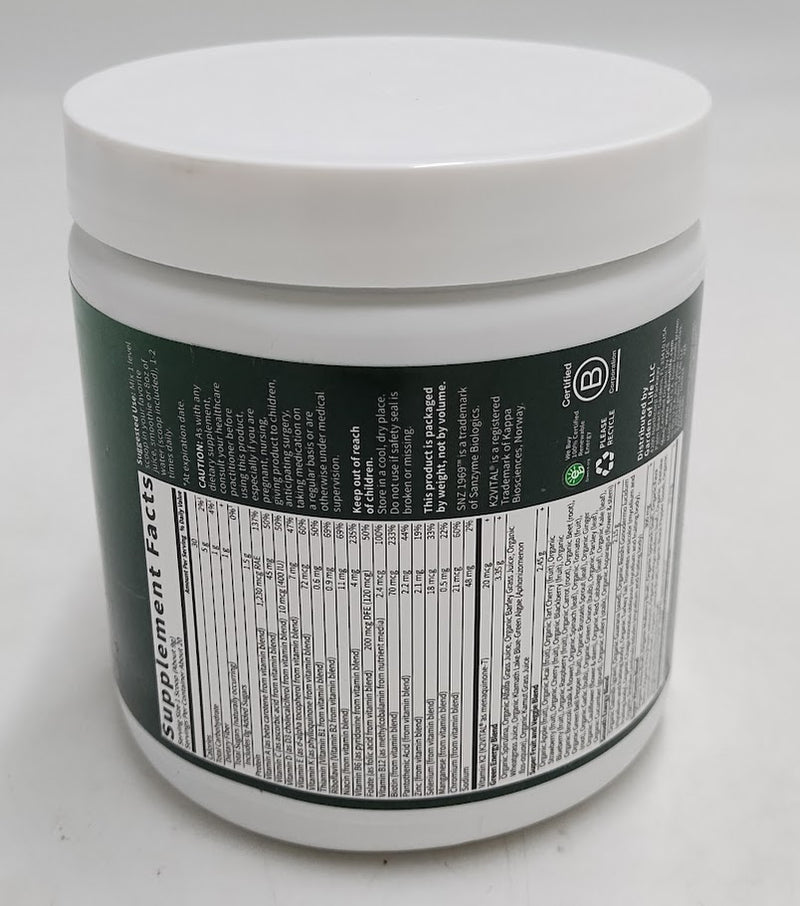 Garden of Life Greens Superfoods Probiotic Powder Apple Berry 6.4oz EXP:02/2027