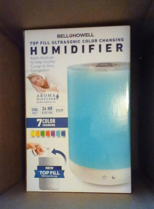 Bell + Howell Top Fill Ultrasonic Aroma Diffusing Color Changing Humidifier