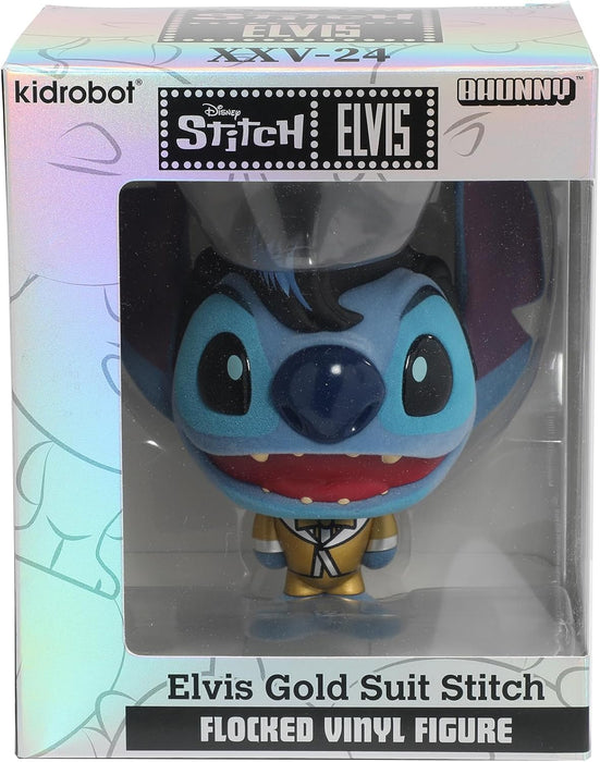 Collectible Disney: Lilo and Stitch Gold Suit Elvis Stitch Flocked 4” Figure