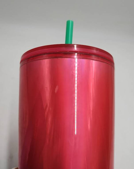 Starbucks Red Tumbler With Straw Cold Cup 24Oz - Venti READ DESCRIPTION !!!