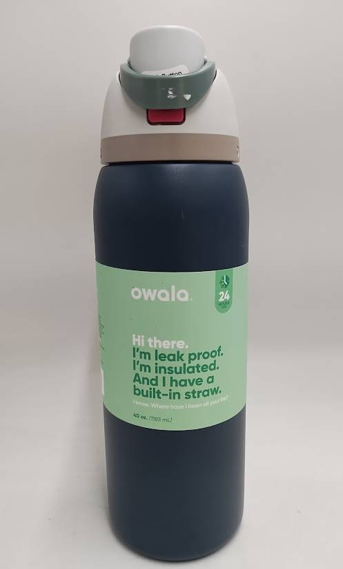 Owala 40oz FreeSip Stainless Steel Water Bottle - Navy Nights READ DESCRIPTION