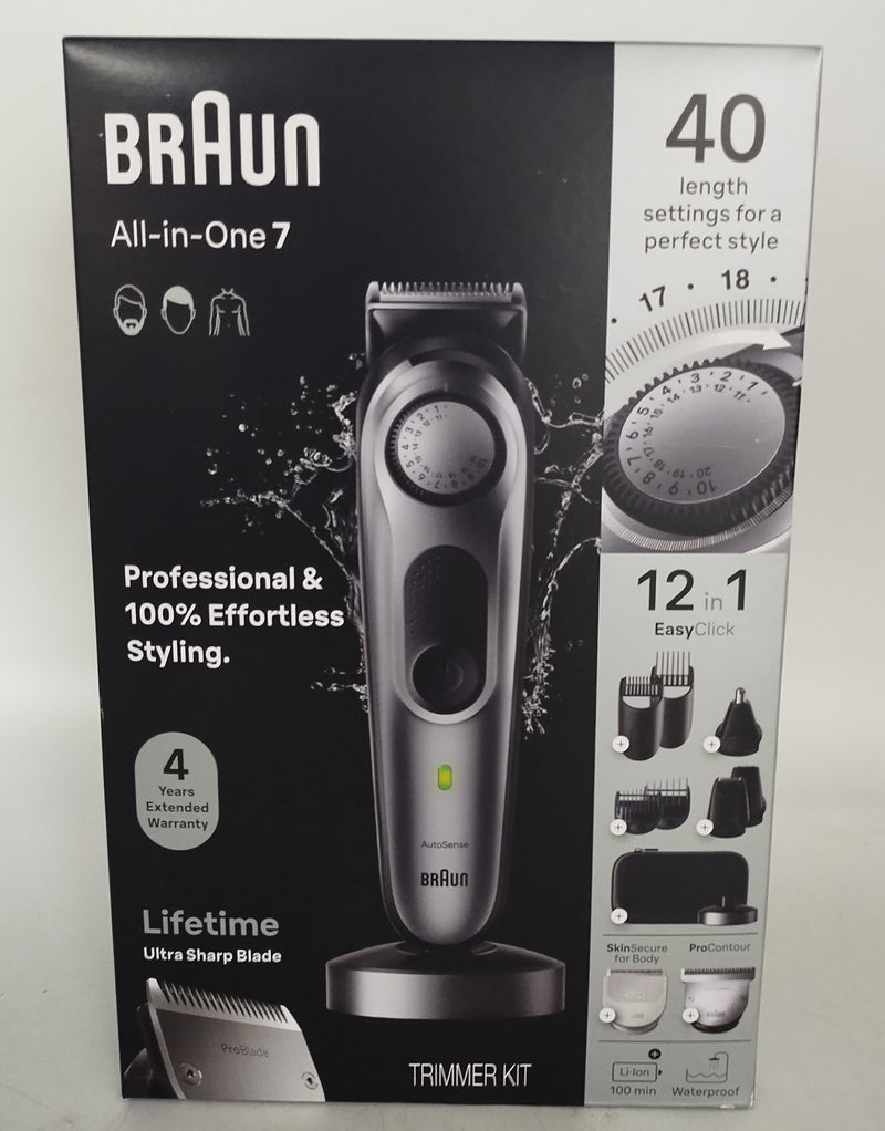 Braun Series 7 AiO7440 Rechargeable 12-in-1 Body, Beard & Hair Trimmer