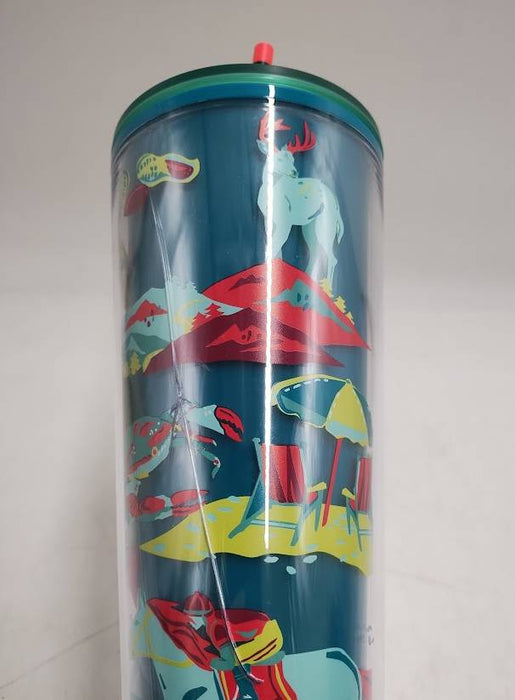 Starbucks Virginia Discovery 24oz Cold Cup Travel Tumbler READ DESCRIPTION!!