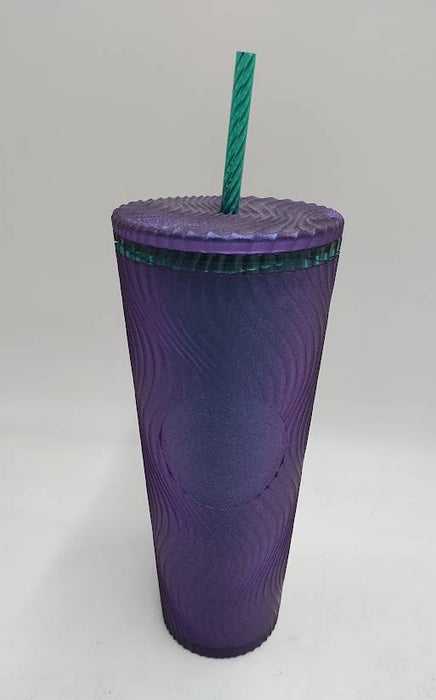 Starbucks Siren Swirl 2025 Spring Purple Shimmer Soft Touch Cold Cup 24oz