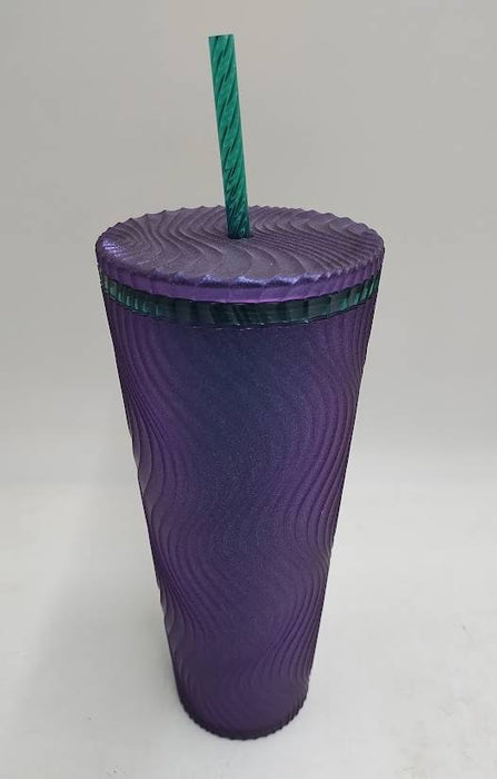 Starbucks Siren Swirl 2025 Spring Purple Shimmer Soft Touch Cold Cup 24oz
