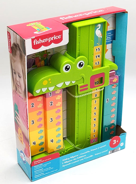 Fisher-Price Adding Alligator Educational Toy with 10 Stacking Blocks
