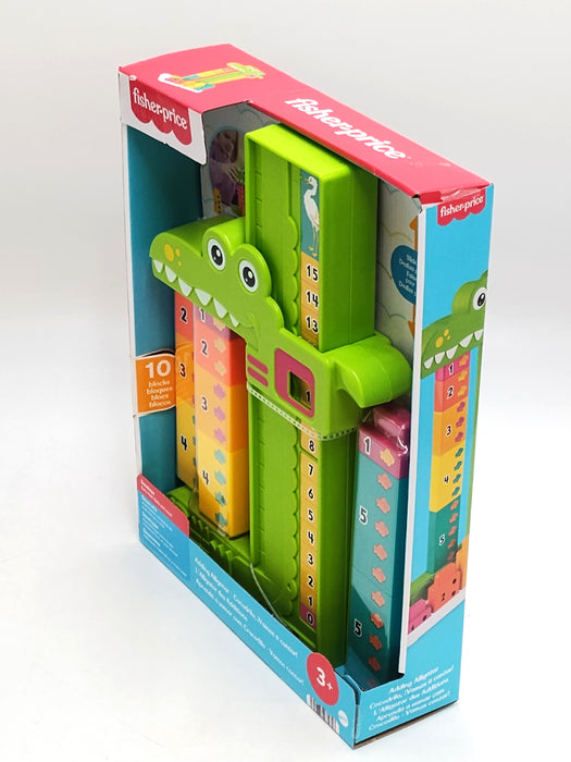 Fisher-Price Adding Alligator Educational Toy with 10 Stacking Blocks
