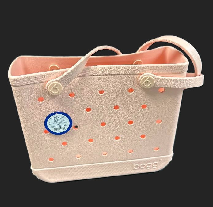 Bogg Bag Baby Bogg Tote Bag - Peach Daiquiri: Plastic Vinyl Shoulder Handbag