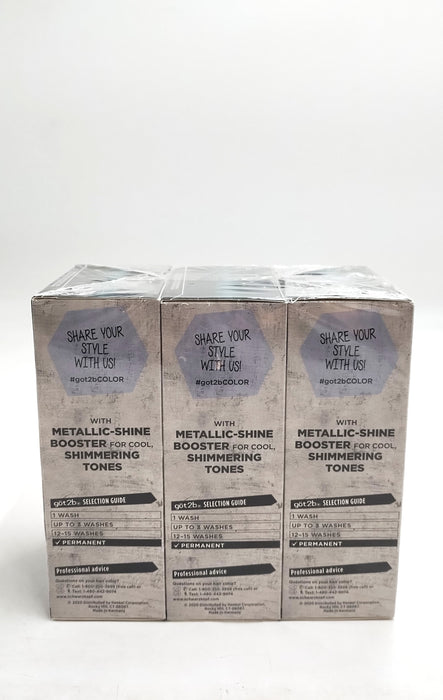 LOT OF3!!! Got2B Schwarzkopf Metallic Permanent Hair Color -Cosmic Teal -3 PACK