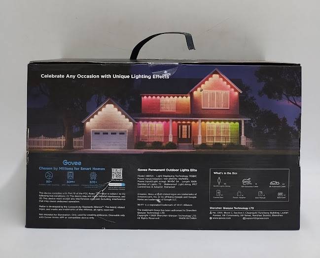 Govee 100ft RGBICW Black Permanent Outdoor Lights Elite SEE DETAILS