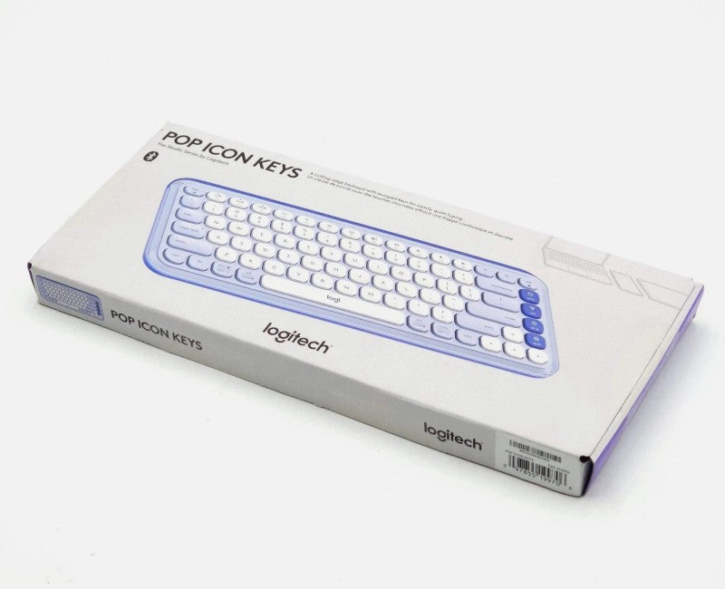 Logitech POP ICON KEYS, Wireless Bluetooth Keyboard, for Laptop, Tablets, PC - Lilac