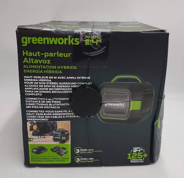 Greenworks POWERALL 24V Outdoor Bluetooth Portable Speaker SEE DETAIL
