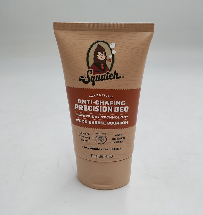 LOT OF 2!!! DR. SQUATCH Mens Deodorant Anti-Chafing Precison Wood Barrel Bourbon