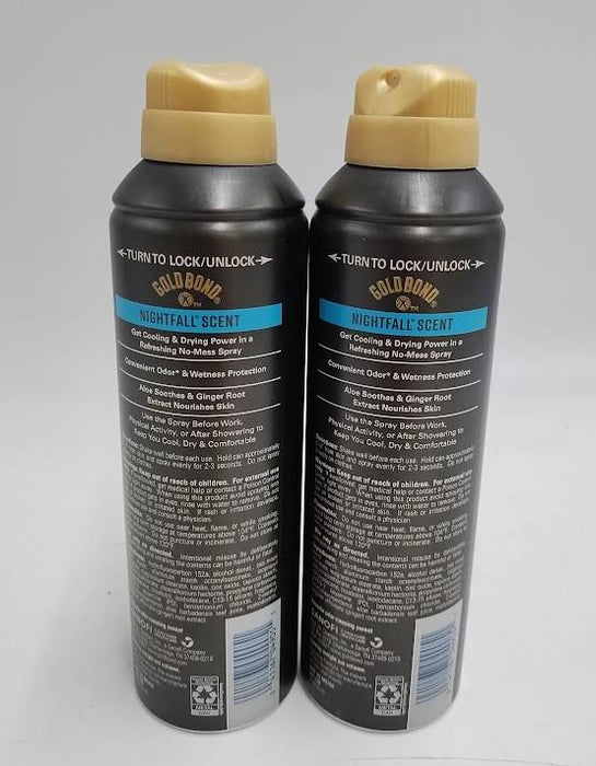 LOT OF 2 !! Gold Bond Men's Powder - Nightfall - 7oz