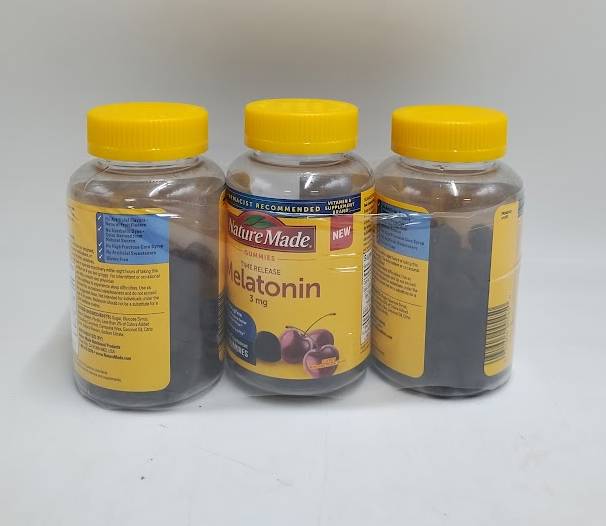 3 PACK !! Nature Made Time Release Melatonin 3mg Gummies - 60ct EXP 06/26