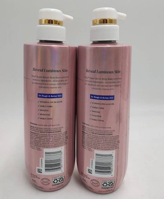 2 PACK!! Olay Super Serum Body Wash for Rough and Bumpy Skin - 18.5 fl oz