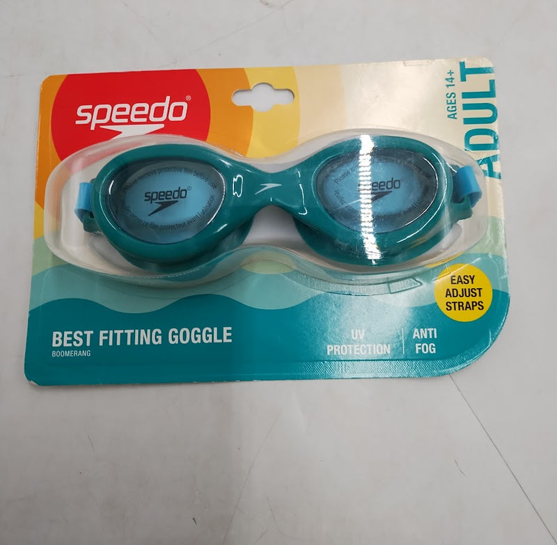 Speedo SMS Adult Boomerang - Teal/Blue: Swim Masks for Ages 14+, Polycarbonate