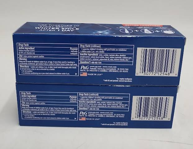 2 PACK!! Crest 3D White Advanced Teeth Whitening Toothpaste - Mint EXP 01/2028