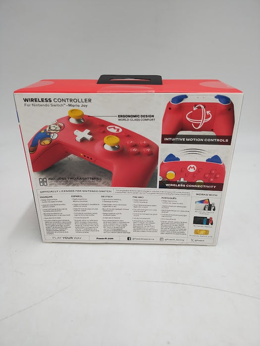 PowerA Core Wireless Controller for Nintendo Switch Mario Joy: Ergonomic Bluetooth Controller