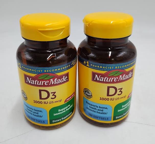 2 PACK! Nature Made Vitamin D3 Bone Health and Immune Support Softgel - EX 12/27