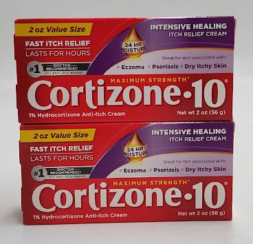 2 PACK!! Cortizone 10 Intensive Healing Anti-Itch Creme - 2oz EXP 03/2028