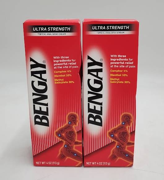 2 PACK !! Bengay Ultra Strength Pain Relieving Cream - 4oz EXP 01/2027