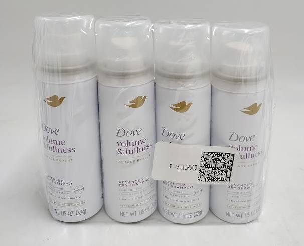 4 PACK!! Dove Beauty Volume and Fullness Dry Shampoo - Travel Size