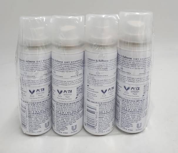 4 PACK!! Dove Beauty Volume and Fullness Dry Shampoo - Travel Size