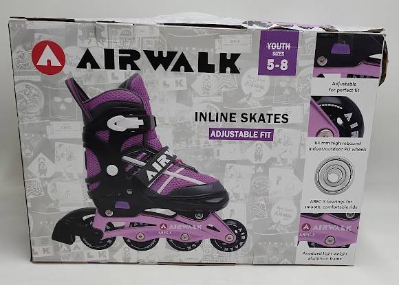 Airwalk Youth Inline Skate - Plum Purple (5-8).SEE DETAILS.