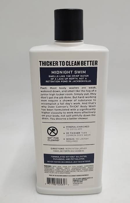 Duke Cannon Supply Co. THICK Men's Body Wash - Midnight Swim - 18 fl oz