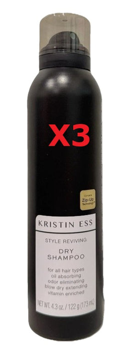 3 PACK!!!! Kristin Ess Style Reviving Dry Shampoo - 4.3oz