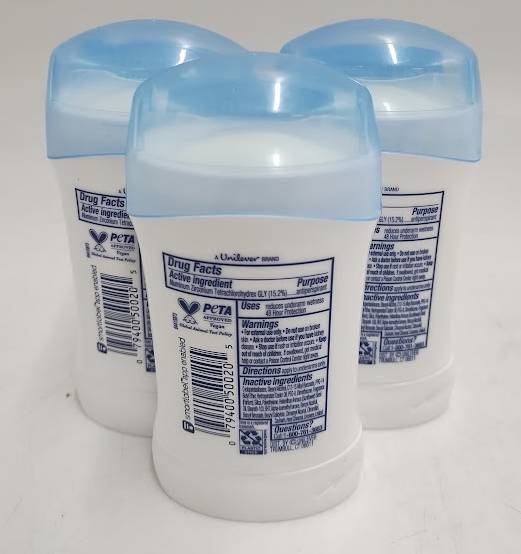 3 PACK!! Dove Beauty Powder 24-Hour Invisible Deodorant 1.6oz EXP 11/2026