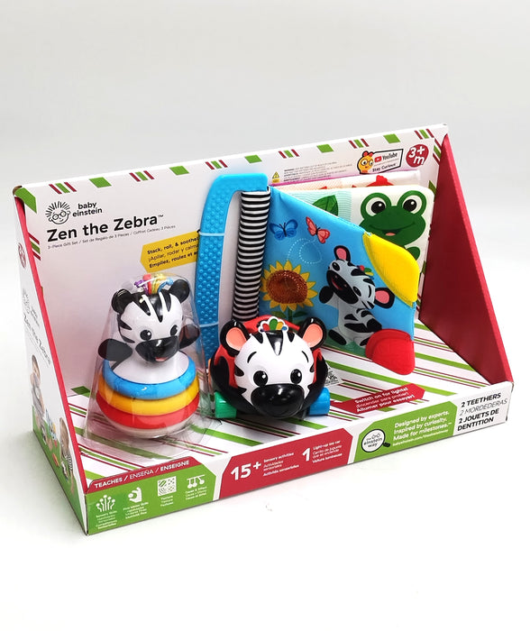 Baby Einstein Zen the Zebra Baby Toy Gift Set - 3pc