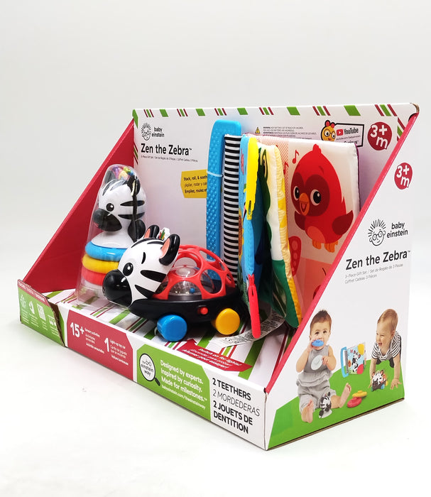 Baby Einstein Zen the Zebra Baby Toy Gift Set - 3pc *SEE DETAILS*