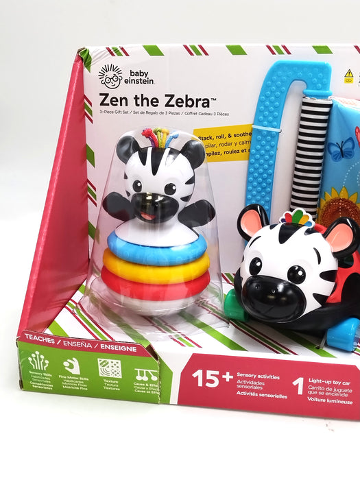 Baby Einstein Zen the Zebra Baby Toy Gift Set - 3pc *SEE DETAILS*